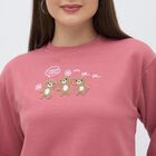 Women's Dusty Rose Crew Neck Casual Sweatshirt, Pink, small image number null