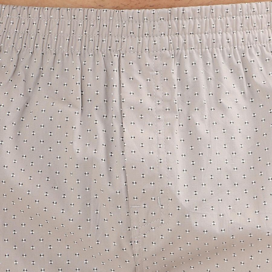 Men's 100% Cotton Inner Elastic Boxers , Light Grey, large image number null