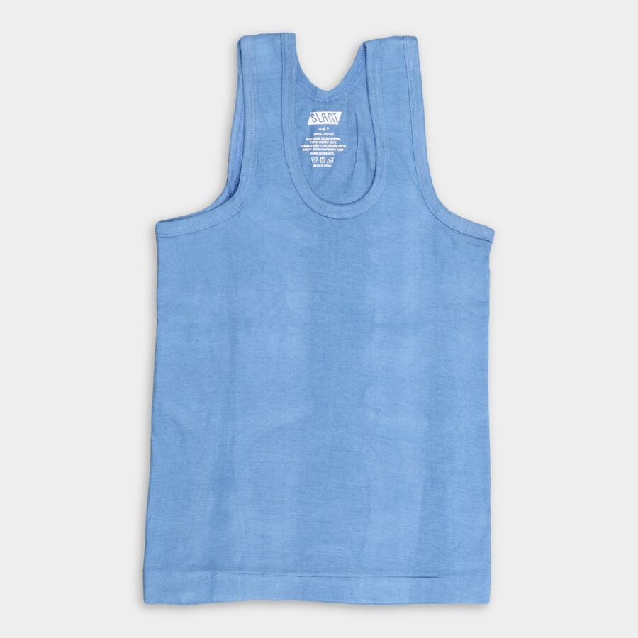 Boys' 100% Cotton Vest (Pack of 2), Light Blue, large image number null