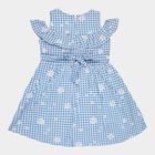 Girls Cotton Frock, Light Blue, small image number null