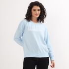 Women's Light Blue Crew Neck Casual Sweatshirt, हल्का नीला, small image number null