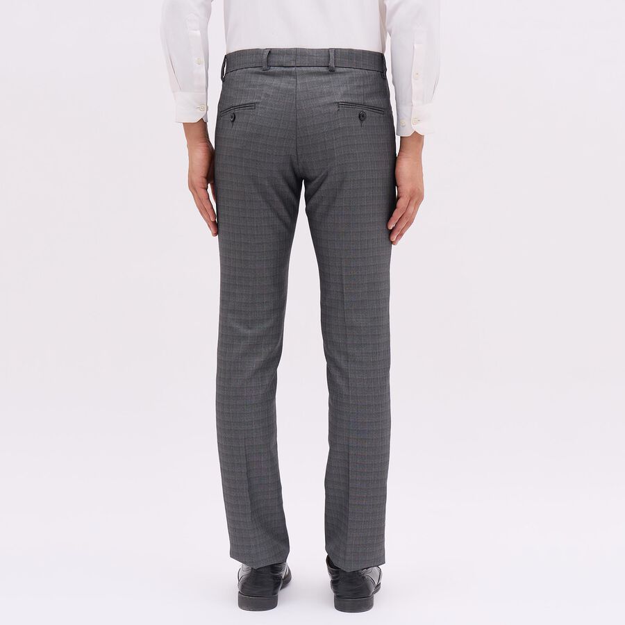 Men's Slim Fit Formal Trousers, Dark Grey, large image number null