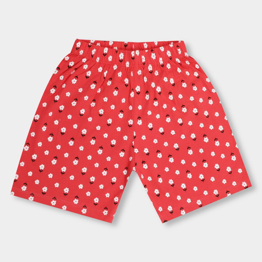 Girls' 100% Cotton Shorts , मूँगा (कोरल), large image number null