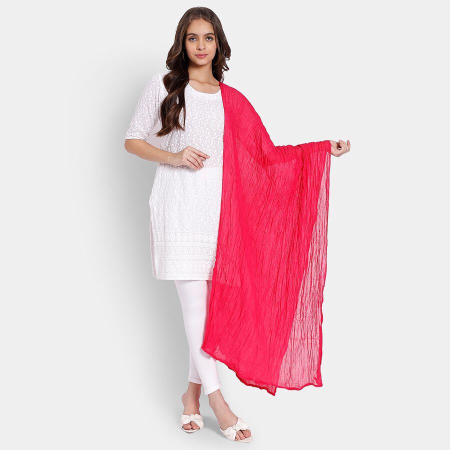 Ladies' Dupatta, Fuchsia, large image number null