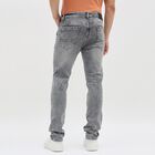 Men's Washed Grey Skinny Fit Jeans, Light Grey, small image number null