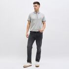 Men's Charcoal Black Straight Fit Stone-Wash Jeans, Dark Grey, small image number null