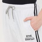Men's Light Grey Regular Fit Track Pants, मिश्रित हल्का ग्रे, small