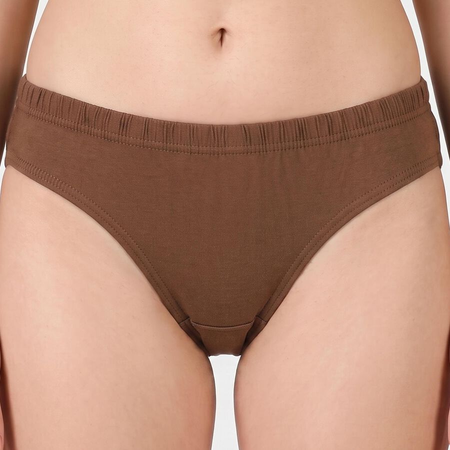 Women's Brown Regular Fit Panty, भूरा, large