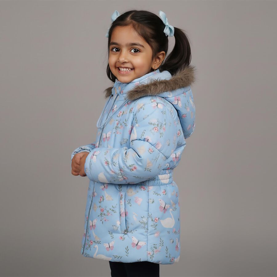Girls' Jacket, Light Blue, large image number null