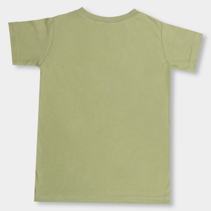 Boys' Half Sleeves T-Shirt , ओलिव, large image number null