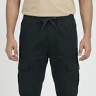 Men's Dark Green Slim Fit Casual Trousers, Dark Green, small