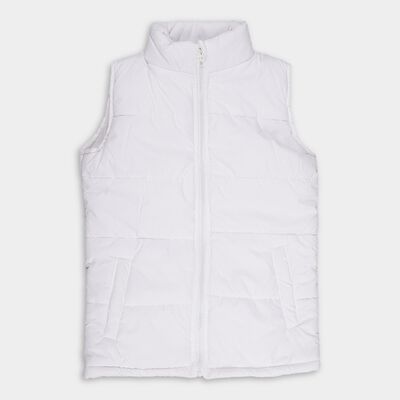 Girls Snow White High Neck Casual Jacket