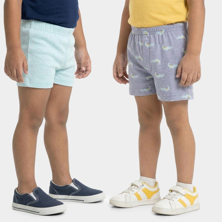 Boys' Blue Cotton Regular Fit Briefs, Mid Blue, large