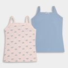 Girls' 100% Cotton Vest, हल्का ग्रे, small image number null