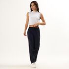 Women's Dark Navy Blue Regular Fit Track Pants, Navy Blue, small image number null