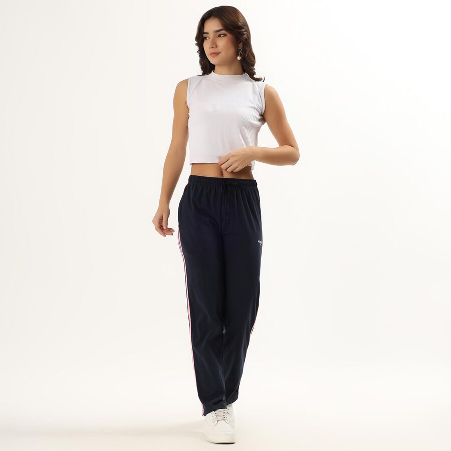 Women's Dark Navy Blue Regular Fit Track Pants, Navy Blue, large image number null