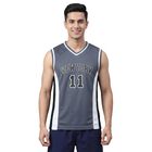 Men Blue Round Neck Casual T-Shirt, Mid Blue, small