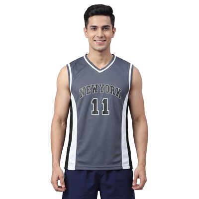 Men Blue Round Neck Casual T-Shirt