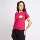 Ladies' Round Neck T-Shirt , रानी (फ्यूशिया), small
