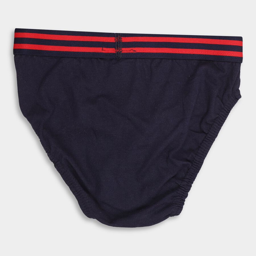 Boy's Cotton Briefs, Navy Blue, large image number null