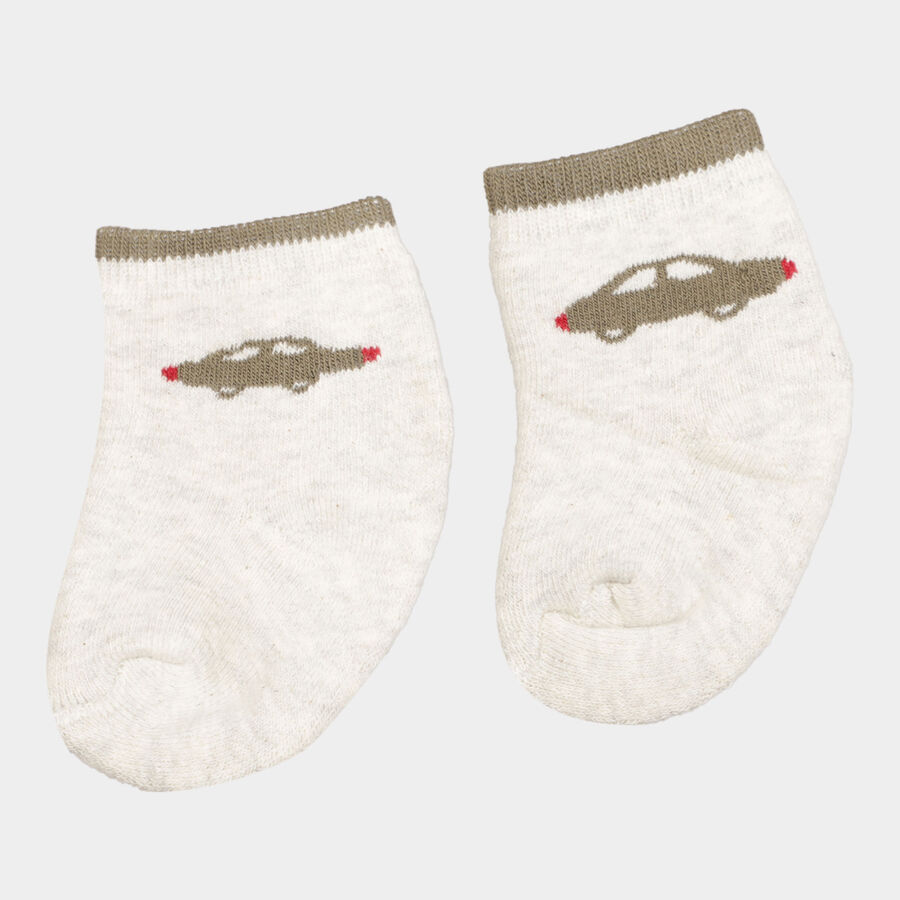 Infants Cotton Stripes Socks, Olive, large image number null