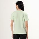 Women's Light Sage Green Cotton Round Neck Casual T-Shirt, Light Green, small image number null