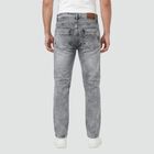Men's Grey Slim Fit Washed Jeans, हल्का ग्रे, small