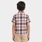 Boys Red Checked Casual Shirt, लाल, small