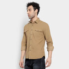 Cotton Solid Casual Shirt, Brown, small image number null
