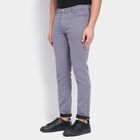 Men's Slim Fit Casual Trousers, गहरा नीला, small image number null