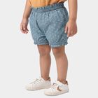 Girls Blue Regular Fit Star Printed Bloomer, Mid Blue, small