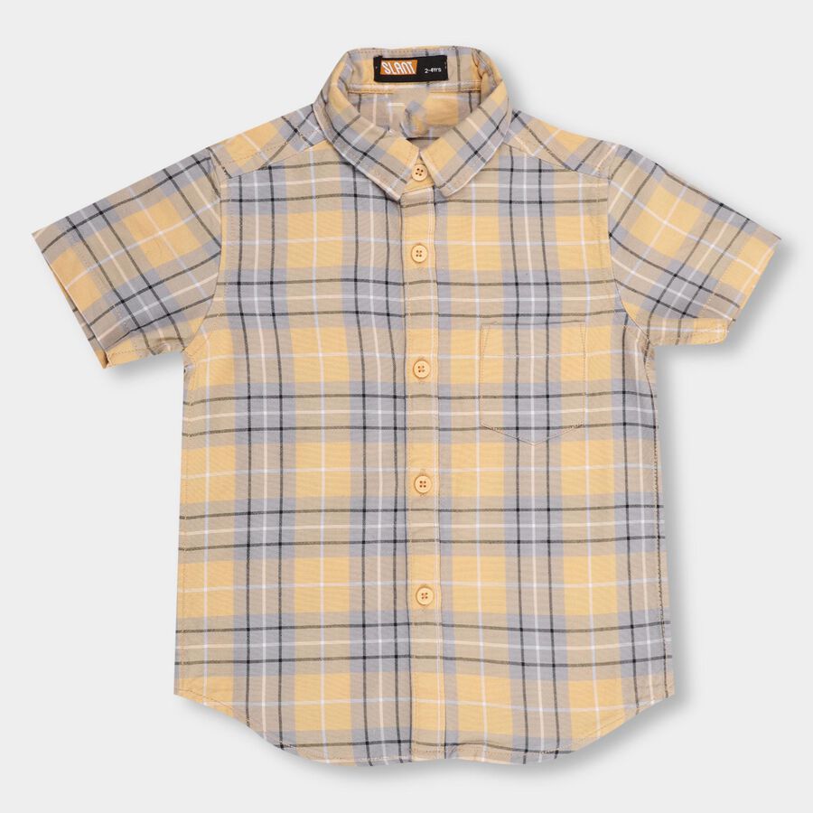 Boys' 100% Cotton Casual Shirt , पीला, large image number null