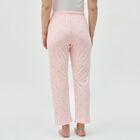 Women's Light Pink Relaxed Fit Cotton Blend Pyjama, हल्का गुलाबी, small