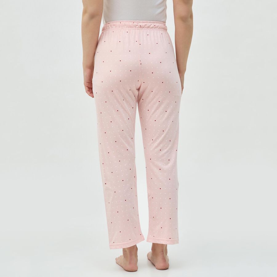 Women's Light Pink Relaxed Fit Cotton Blend Pyjama, हल्का गुलाबी, large