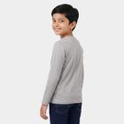 Boys Grey Crew Neck Regular Boys T-Shirt, हल्का ग्रे, small