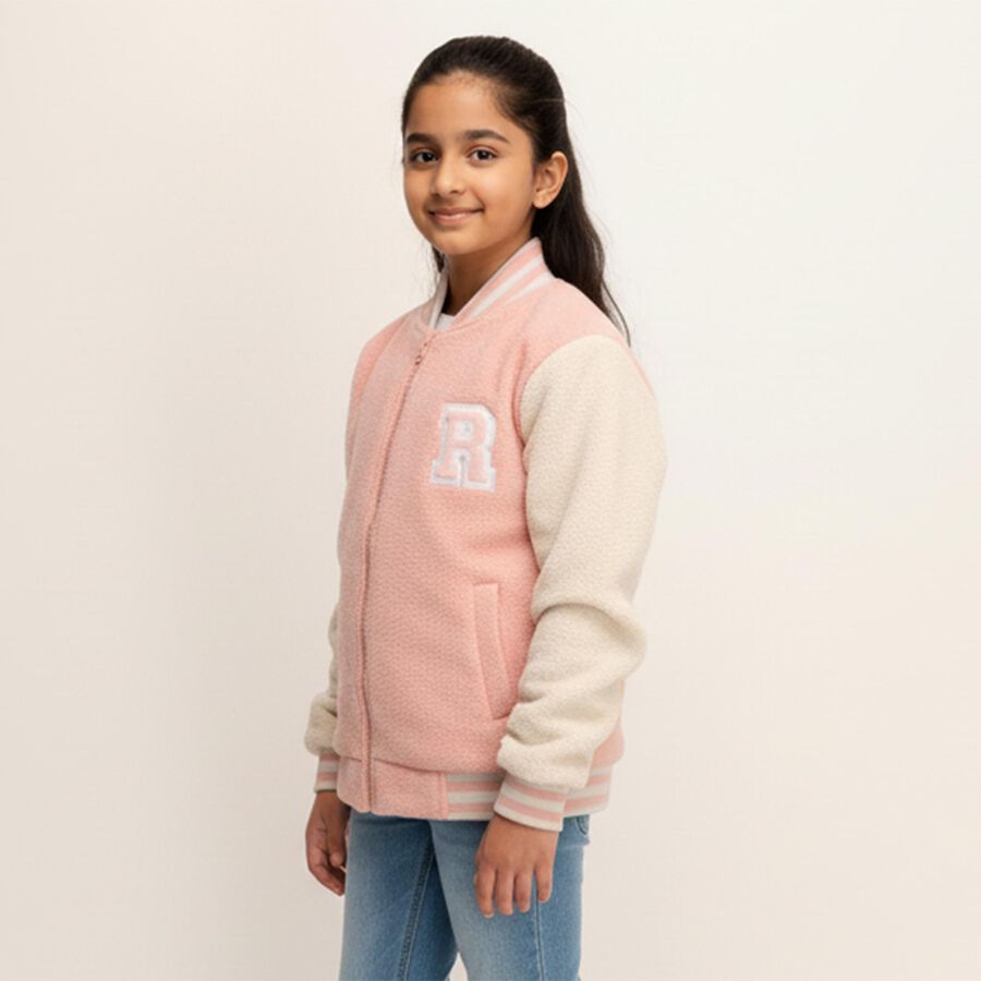 Girls' Jacket, पीच, large image number null