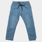 Boys' Light Blue Drawstring Waist Jeans, Light Blue, small