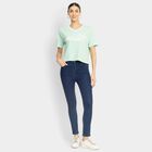 Men's 100% Cotton Round Neck Half Sleeves T-Shirt, मध्यम नीला, small image number null
