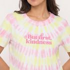 Women's Pink Cotton Round Neck Regular T-Shirt, गुलाबी, small
