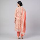 Women's Light Pink Cotton Kurta, हल्का गुलाबी, small