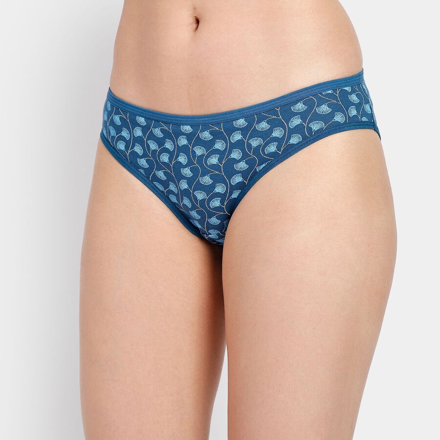 Ladies' 100% Cotton Panty, मध्यम नीला, large image number null