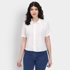 Ladies' Shirt , ऑफ व्हाइट, small