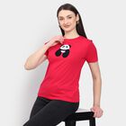 Ladies' 100% Cotton Round Neck T-Shirt, रानी (फ्यूशिया), small