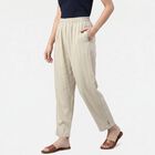 Women's Beige Regular Fit Palazzos, गहरा पीला, small