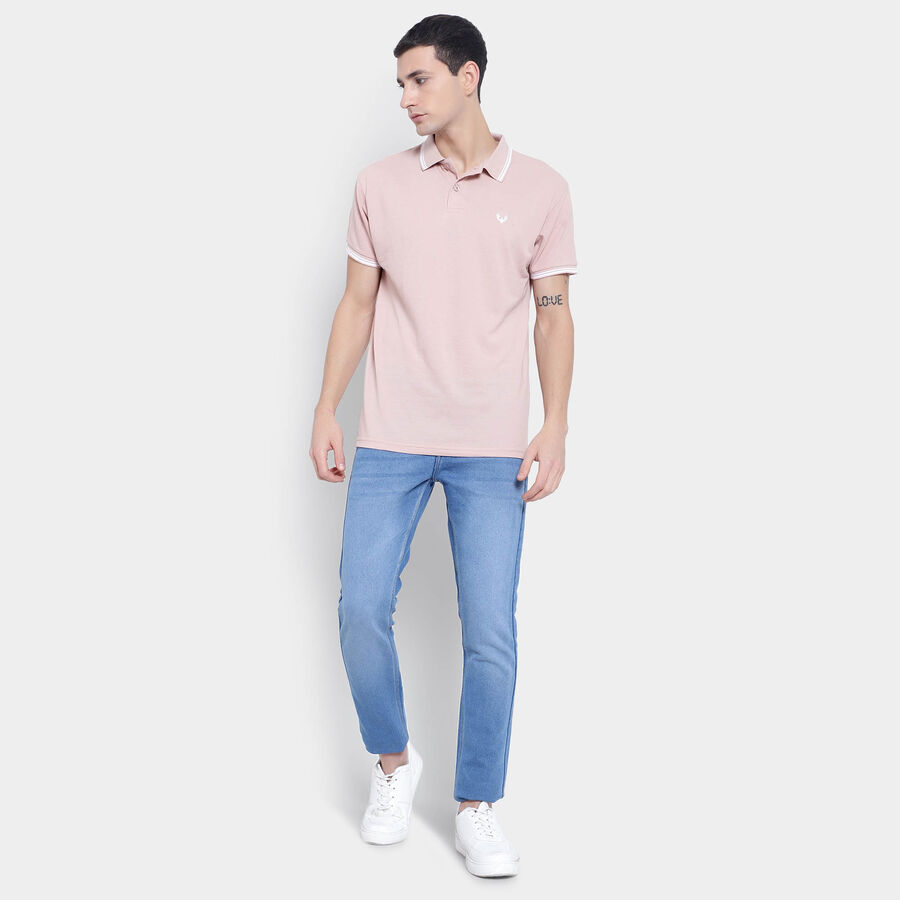 Solid Polo Shirt, गुलाबी, large image number null