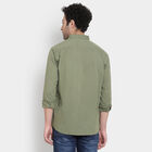 Cotton Solid Casual Shirt, Olive, small image number null