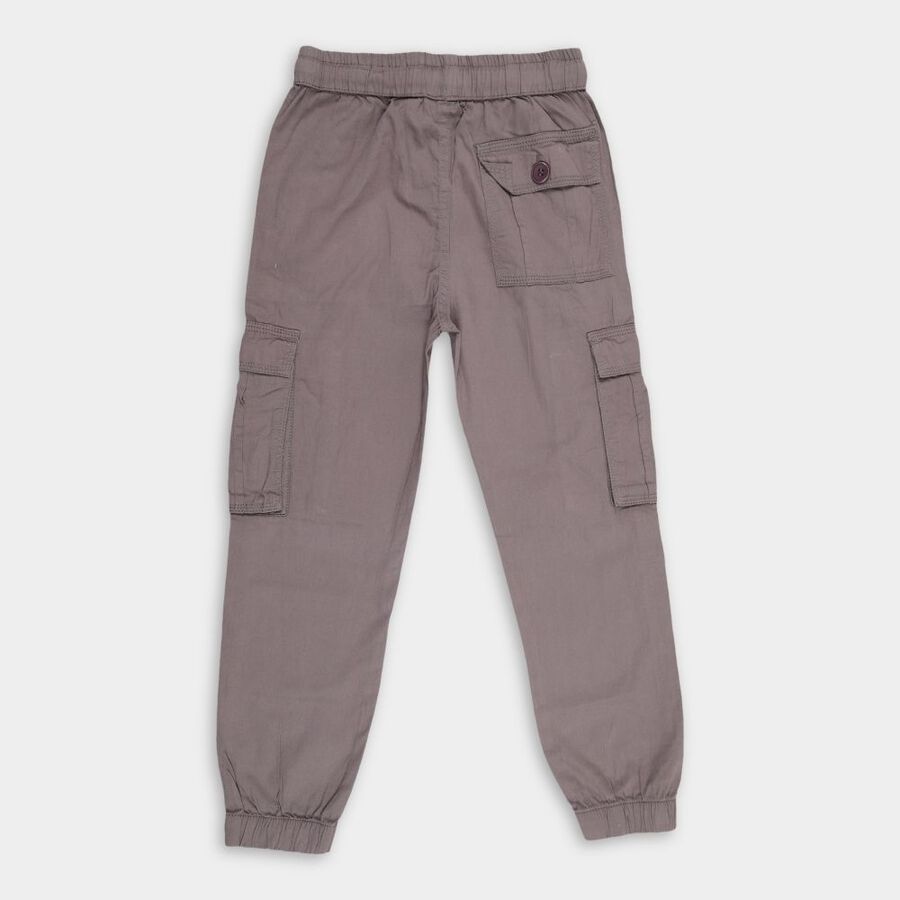 Boys' Cotton Trousers, Dark Grey, large image number null
