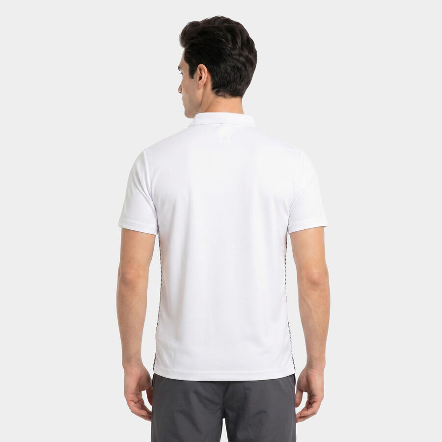 Men's White Crew Neck Regular Drifit T-Shirt, White, large