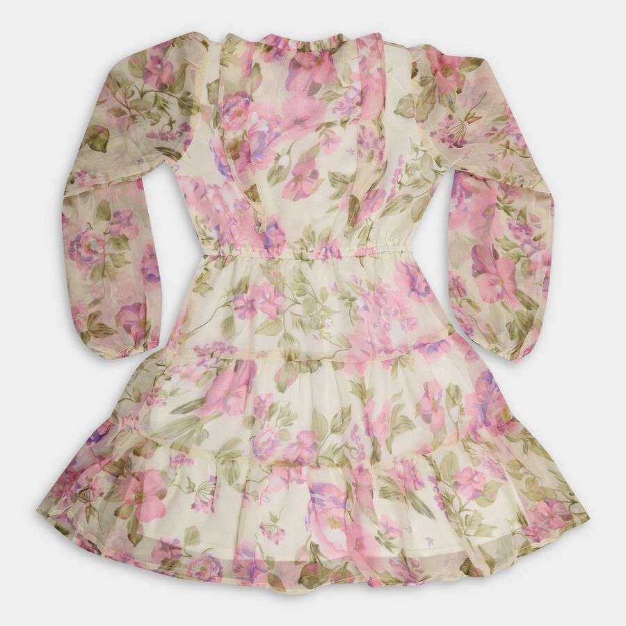 Girls' Dress , White, large image number null