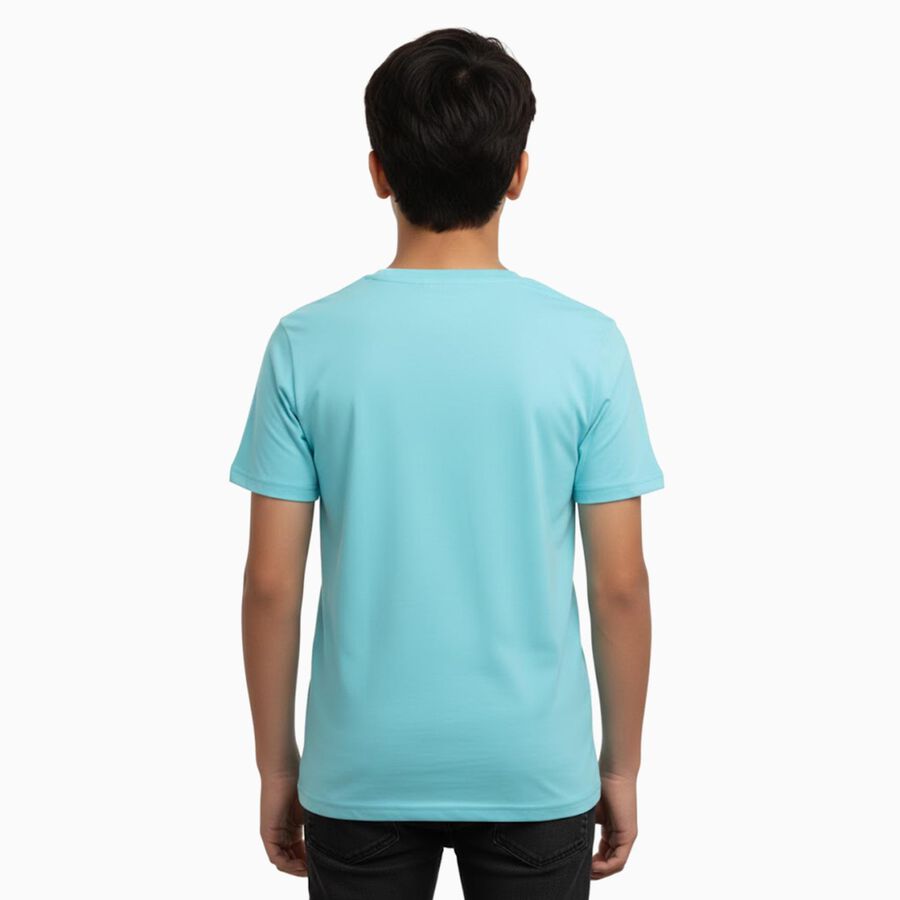 Boys' Half Sleeves T-Shirt, एक्वा, large image number null